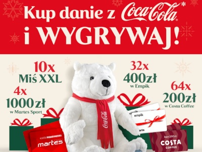 Loteria Coca-Cola Świąteczna wygrana mobile