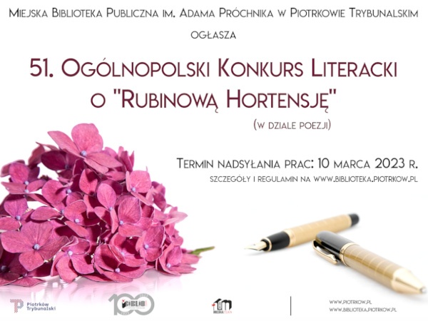 Konkurs literacki O Rubinową Hortensję