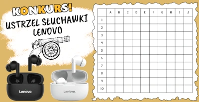 Baner konkursu Ustrzel słuchawki Lenovo mobile