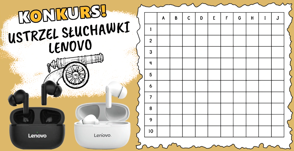 Baner konkursu Ustrzel słuchawki Lenovo