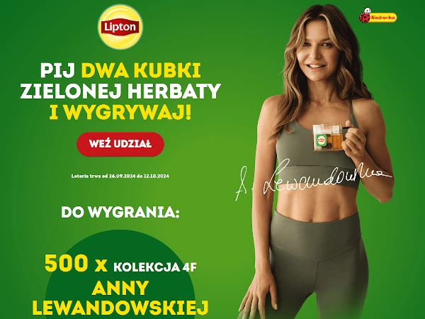 Loteria Lipton w Biedronce Herbaty Zielone