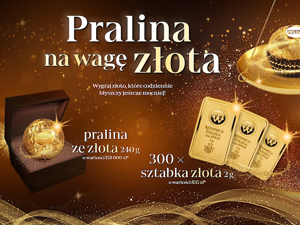 Loteria Ferrero Rocher Pralina na wagę złota