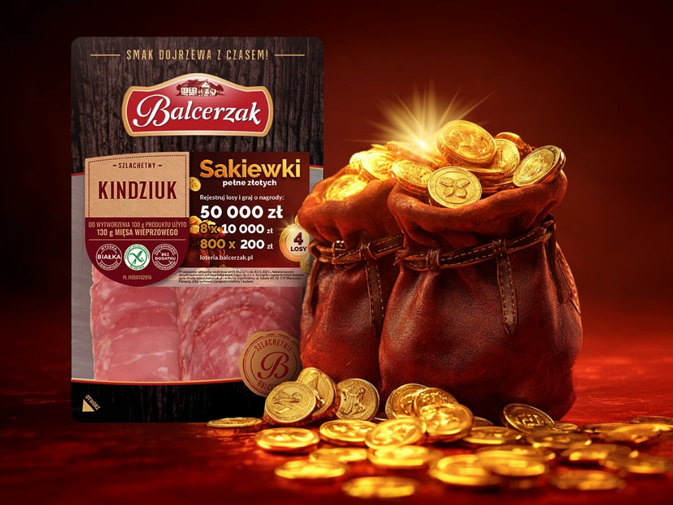 Loteria Balcerzak Sakiewki pełne złotych