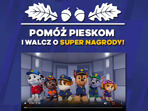 Konkurs Nickelodeon dla dzieci Psi Patrol Search And Rescue