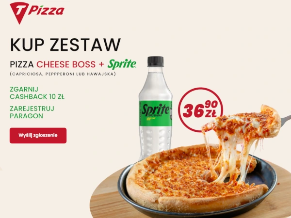 Promocja T-pizza Sprite - Cash is Back