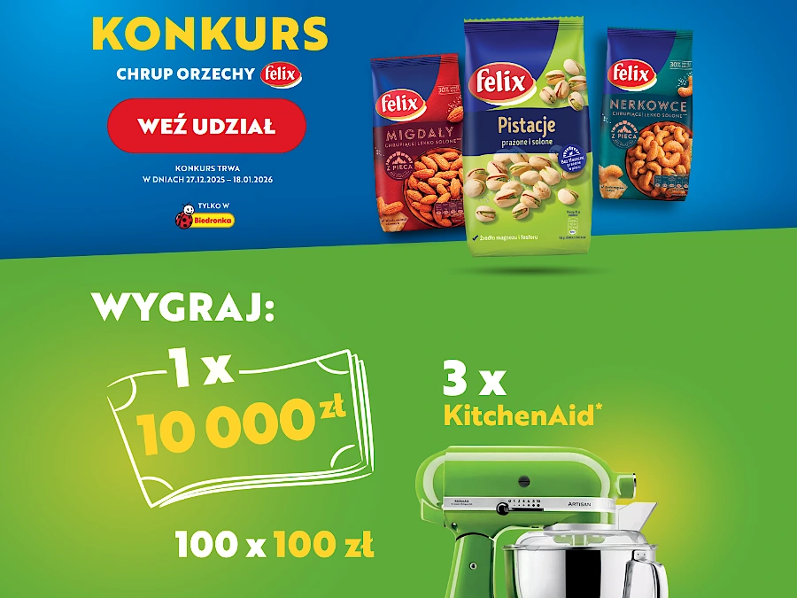 Orzechowy konkurs Felix w Biedronce 2026