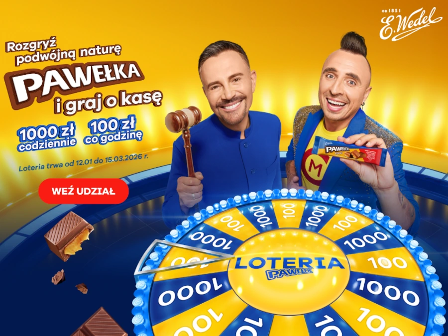 Loteria Rozgryź podwójną naturę Pawełka i graj o kasę
