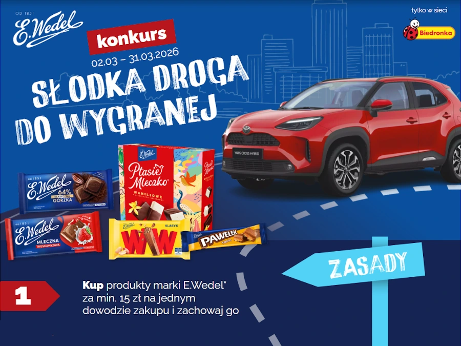 Konkurs Biedronka Słodka droga do wygranej