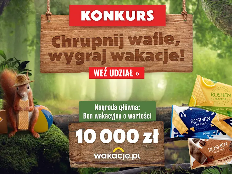 konkurs-rosheen-chrupnij-wafle Konkurs Roshen Chrupnij wafle, wygraj wakacje
