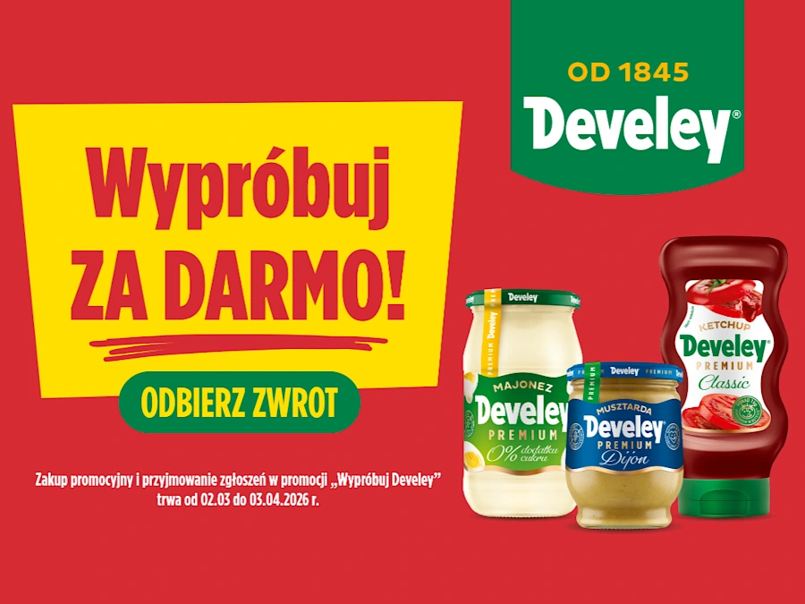 Promocja cashback Wypróbuj Develey