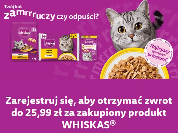 Promocja Whiskas Satysfakcja Gwarantowana 2026