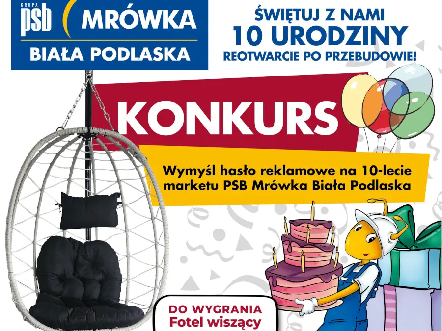 Konkurs na Facebooku 10-lecie Mrówki Biała Podlaska
