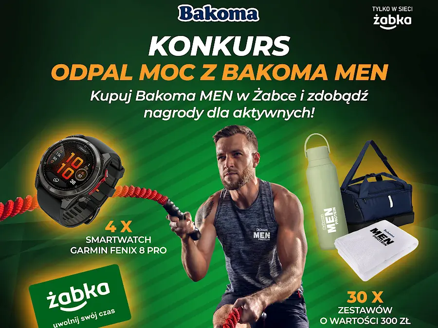 Konkurs Żabka Odpal moc z Bakoma Men