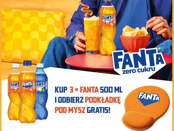 Promocja Kup 3 x 500 ml - odbierz podkładkę Fanta