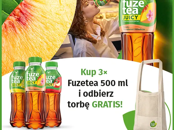 Promocja Kup 3 x 500 ml - odbierz torbę Fuzetea